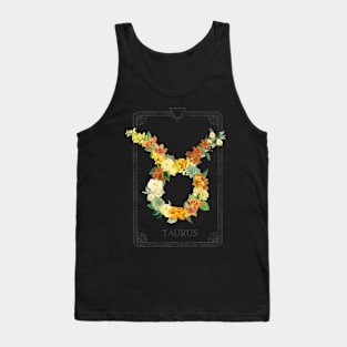 Floral Zodiac Sign: Taurus Tank Top